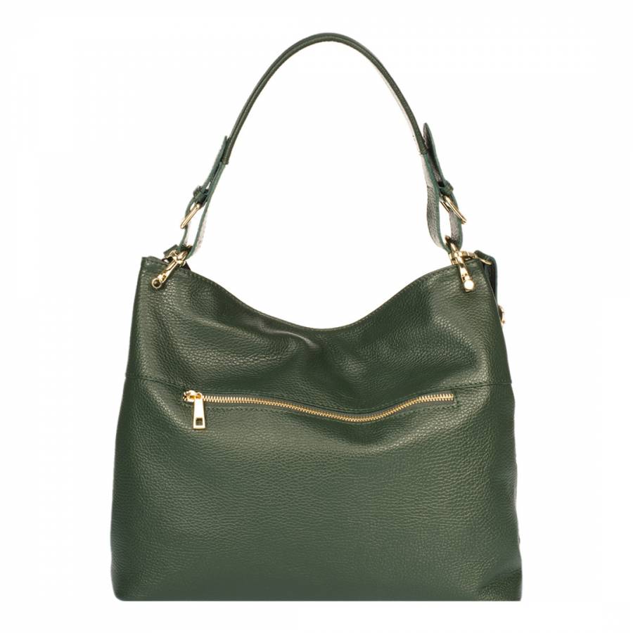 Green Leather Top Handle Bag - BrandAlley