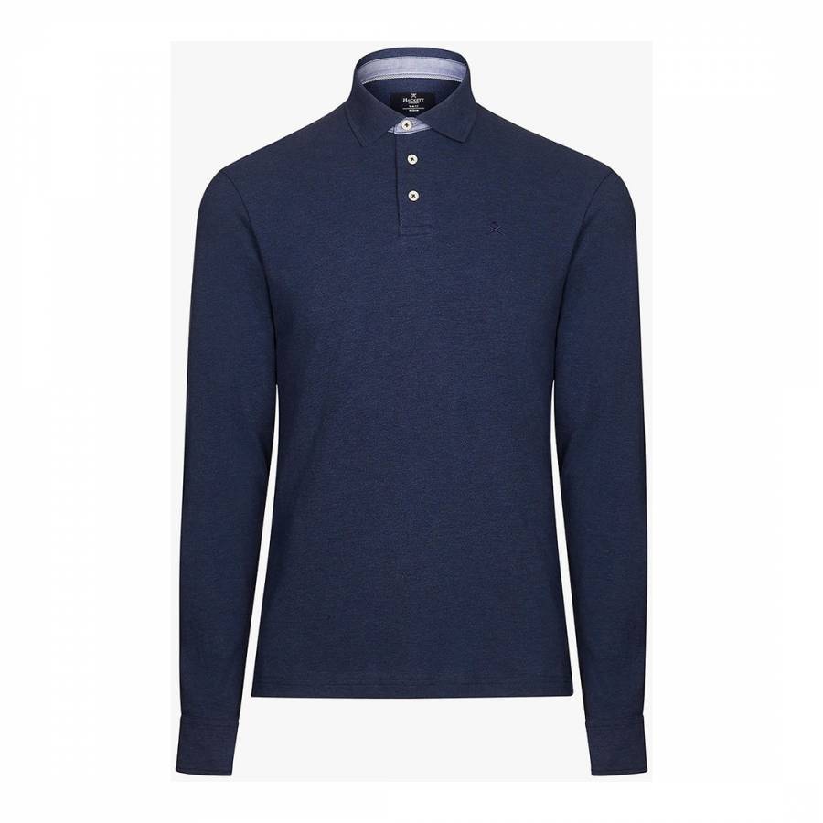Navy Long Sleeve Polo Shirt - BrandAlley