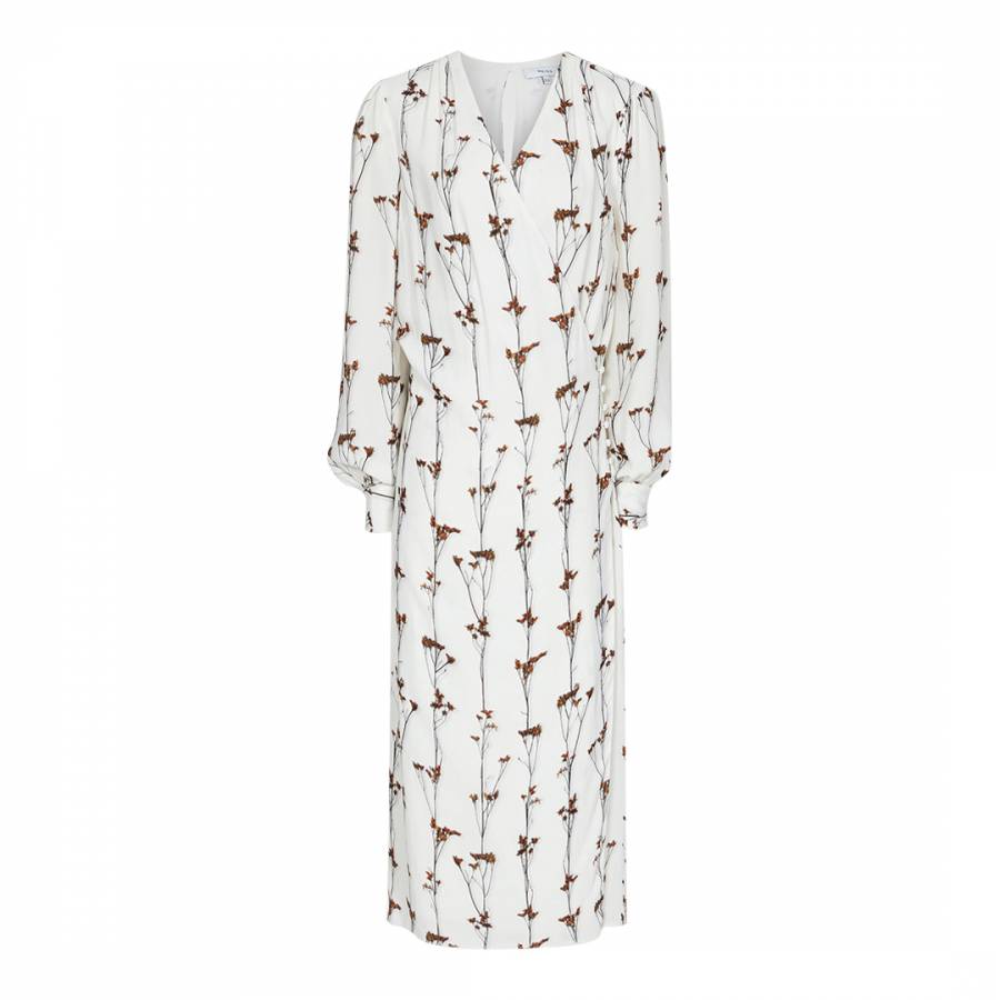 Ivory Renae Floral Wrap Dress - BrandAlley