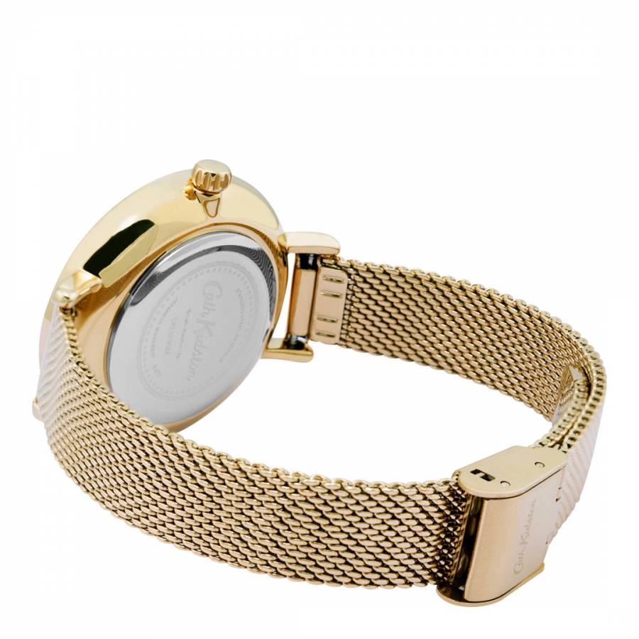 Gold Stainless Steel Mesh Watch - BrandAlley