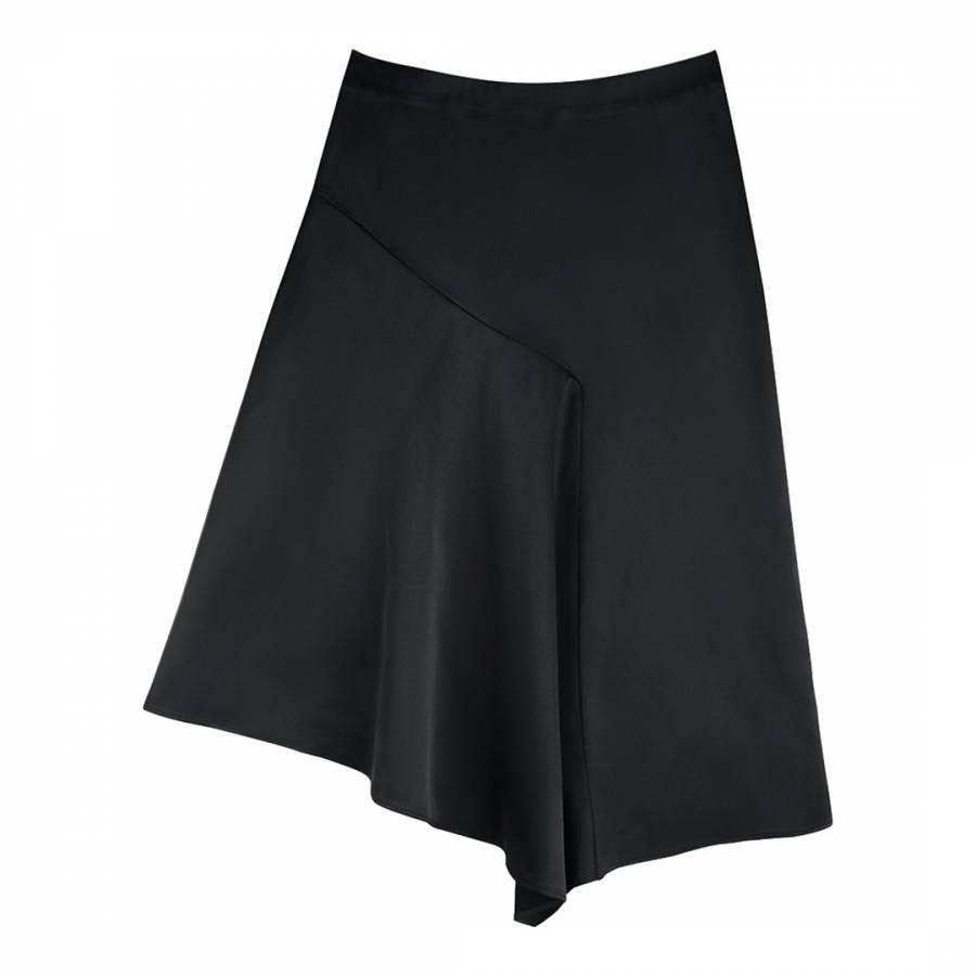 Black Clarissa Satin Skirt - BrandAlley