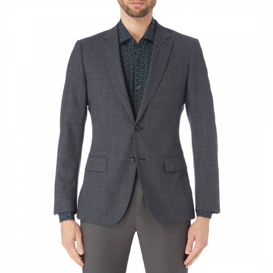 Charcoal Bronson Check Suit Jacket - BrandAlley