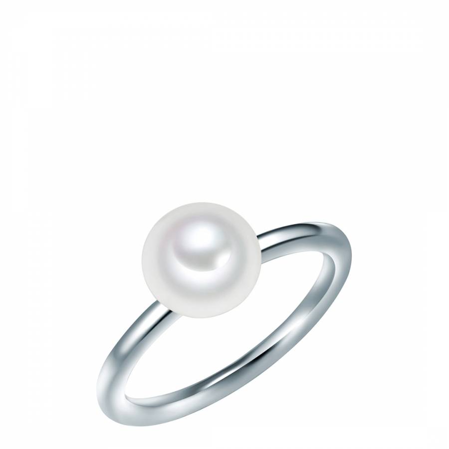 Silver Freshwater Cultured Pearl Ring - BrandAlley