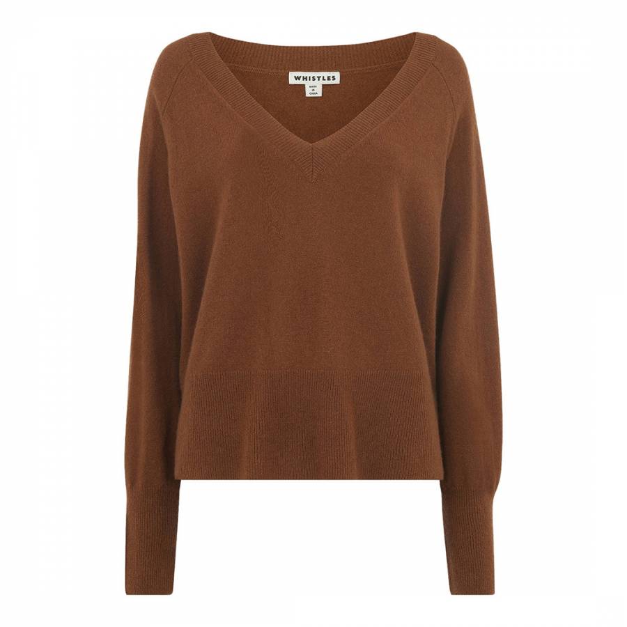 Camel Sustainable Cashmere Jumper - BrandAlley