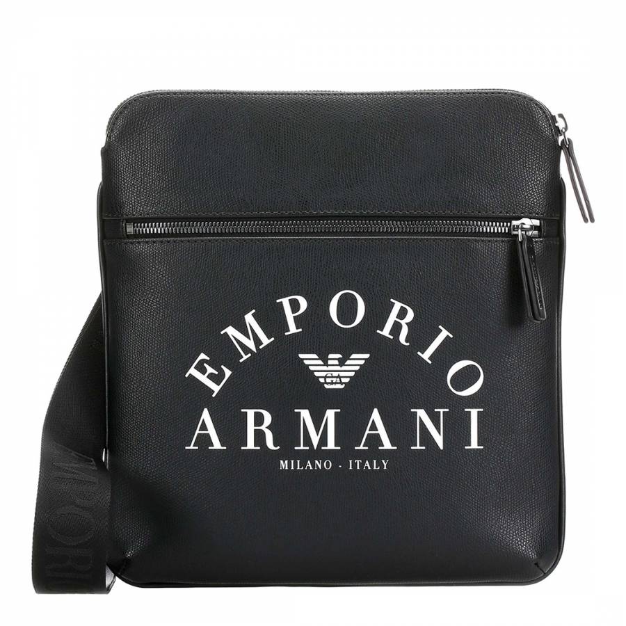 Men's Black Emporio Armani Crossbody Bag - BrandAlley