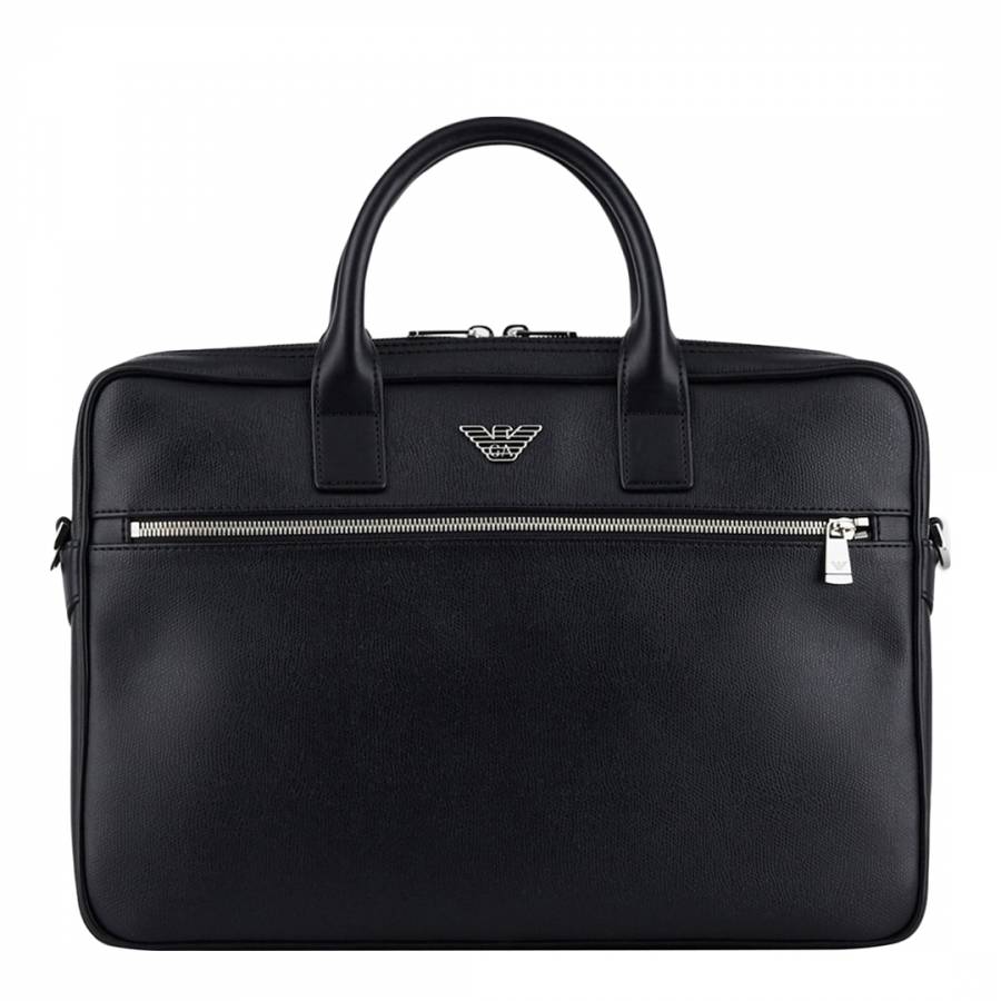 Men's Black Emporio Armani Briefcase - BrandAlley
