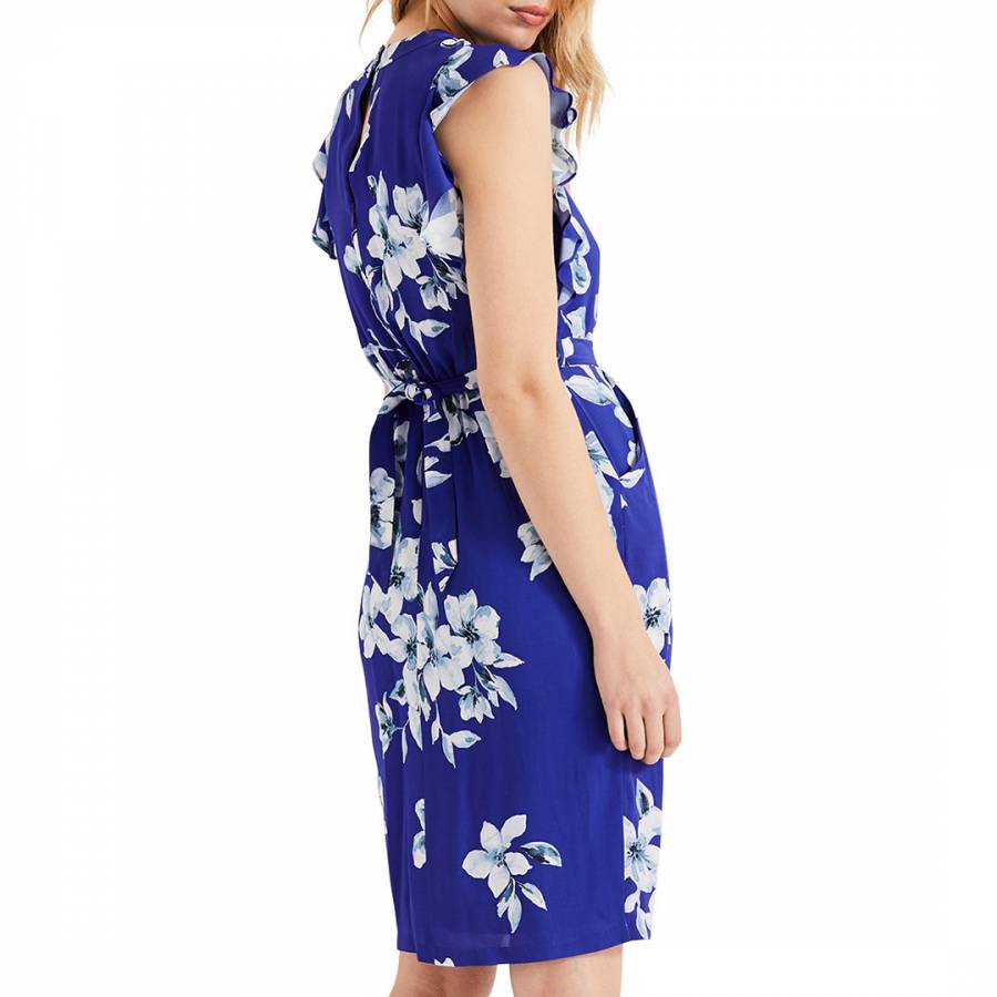 Blue Olive Floral Dress - BrandAlley