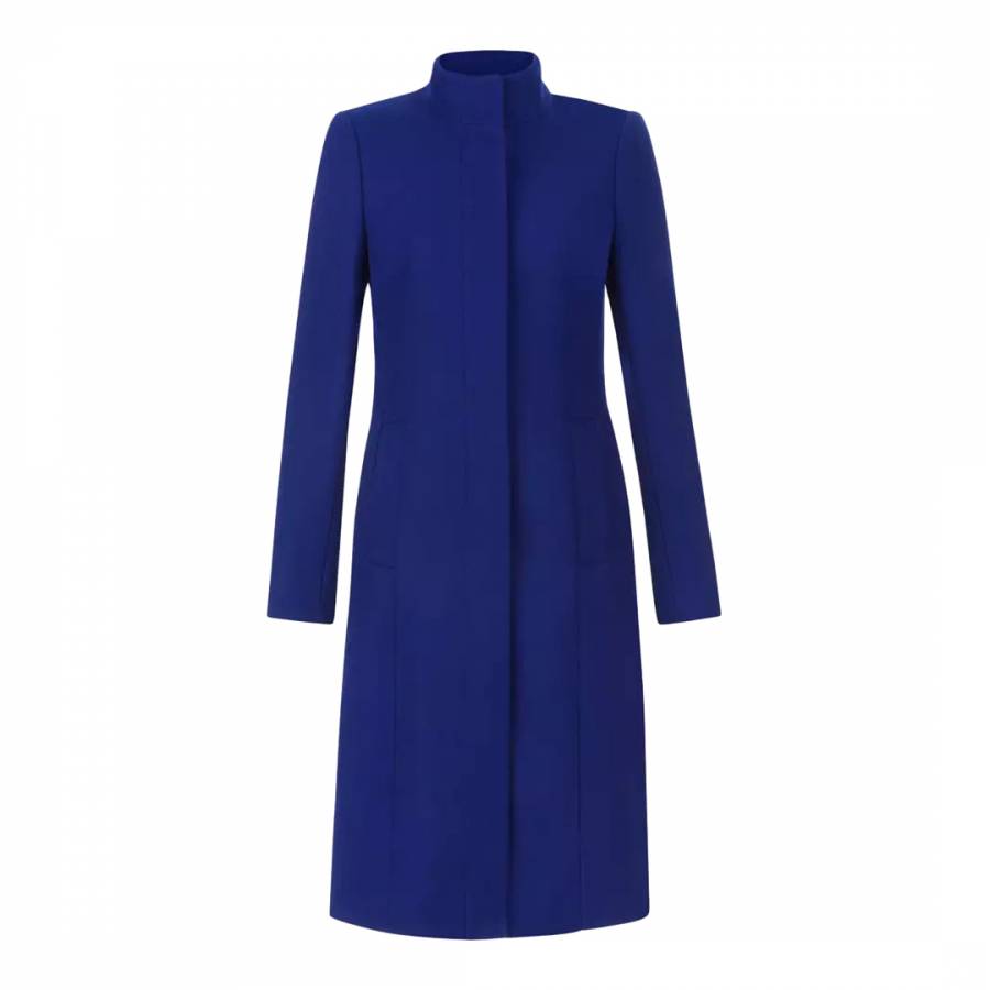 Blue Wool Blend Athena Coat - BrandAlley