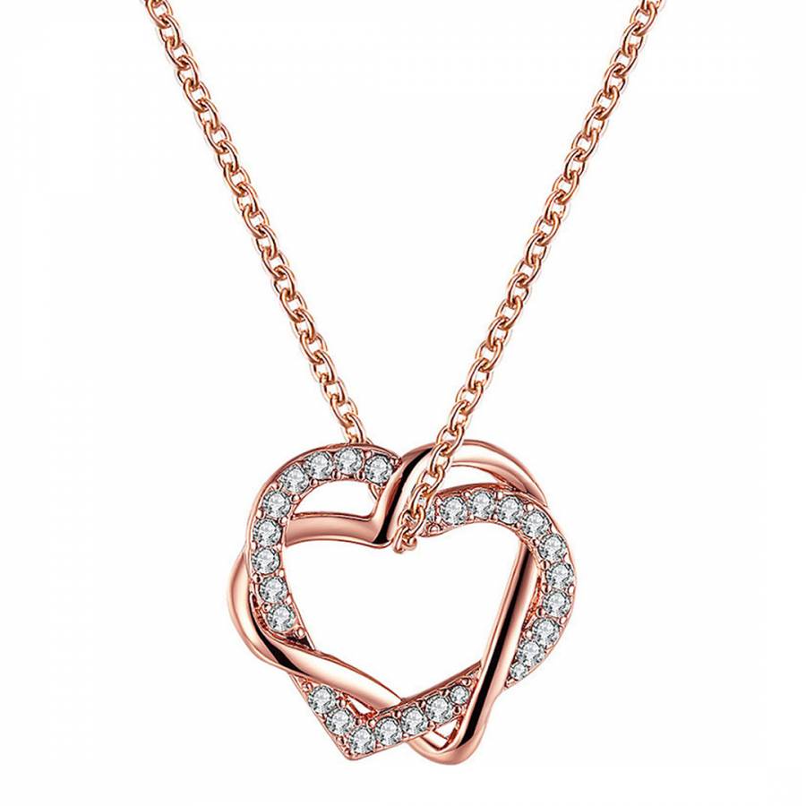 Swarovski Rose Gold Heart-Shaped Necklace - BrandAlley