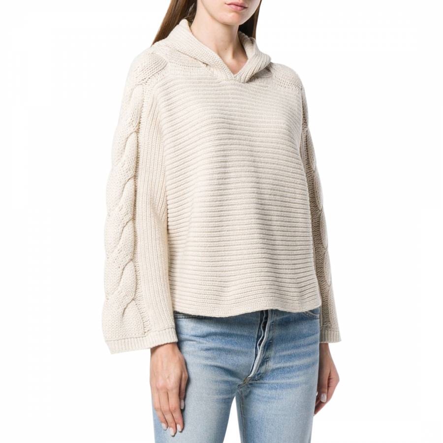Beige Laticia Cable Knit Jumper - BrandAlley