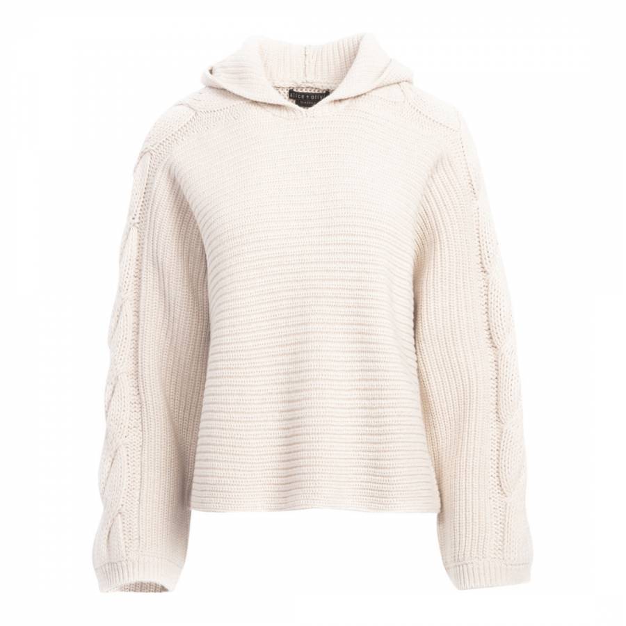 Beige Laticia Cable Knit Jumper - BrandAlley