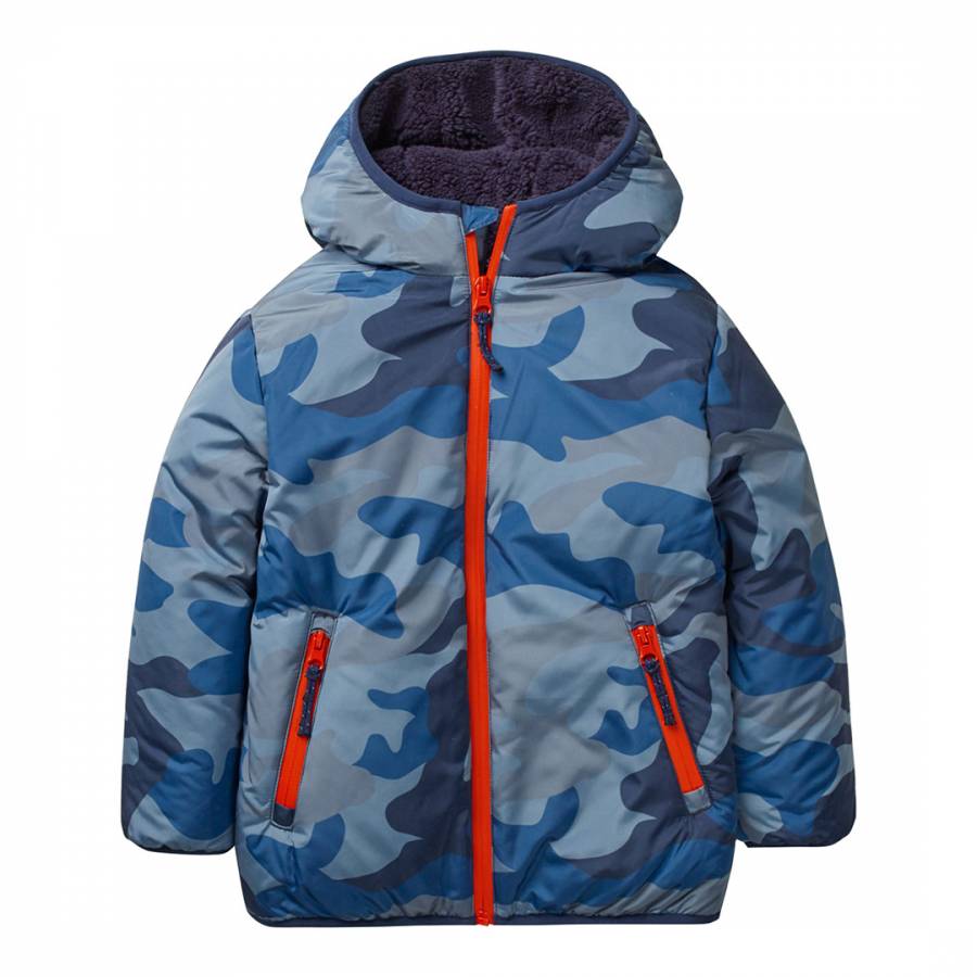 Blue Camouflage Teddy-Lined Anorak - BrandAlley