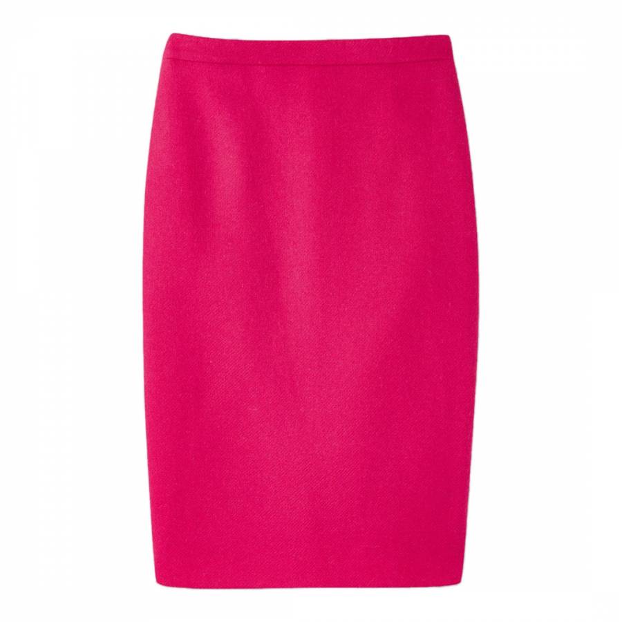 Bright Pink Wool Pencil Skirt - BrandAlley