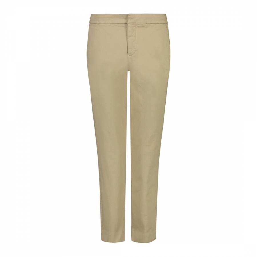 Khaki Fitted Everyday Trousers - BrandAlley