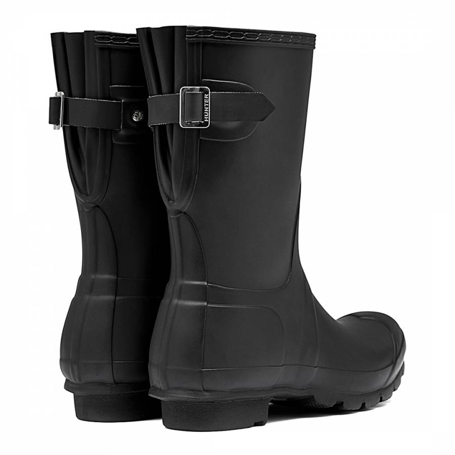 Black Original Adjustable Short Wellington Boots - BrandAlley