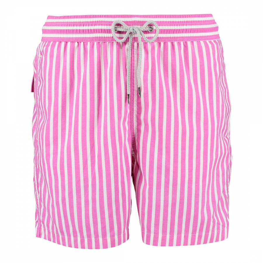Pink and White Fuchsia Candy Swim Shorts - BrandAlley
