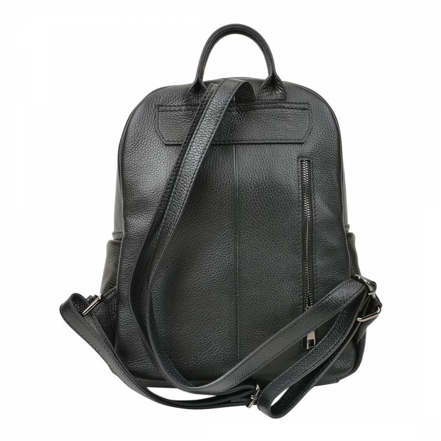 Black Leather Backpack - BrandAlley