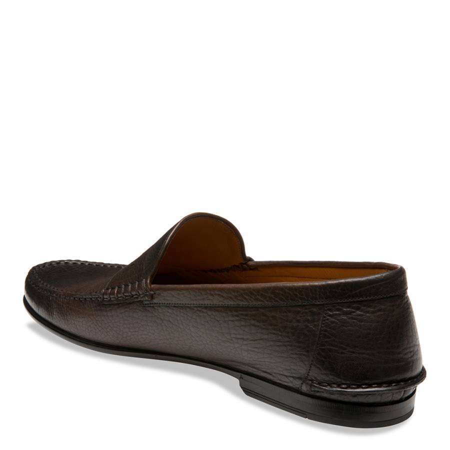 Brown Demian Leather Mocassins - BrandAlley