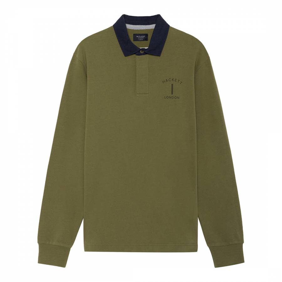 Green Mr Classic Cotton Rugby Shirt - BrandAlley