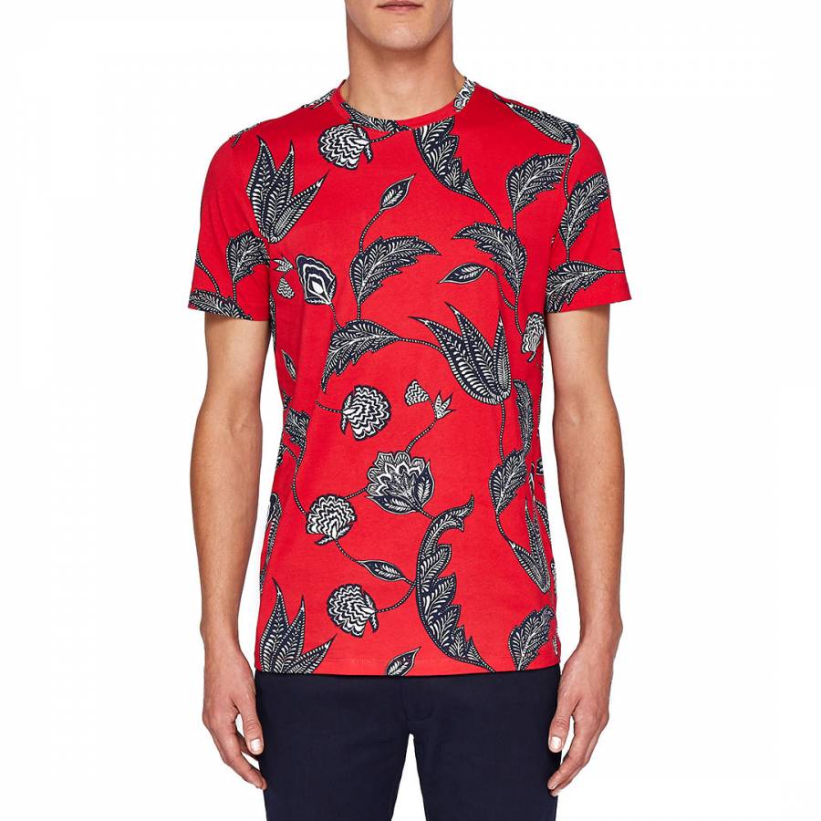 Coral Floral Cotton T-Shirt - BrandAlley
