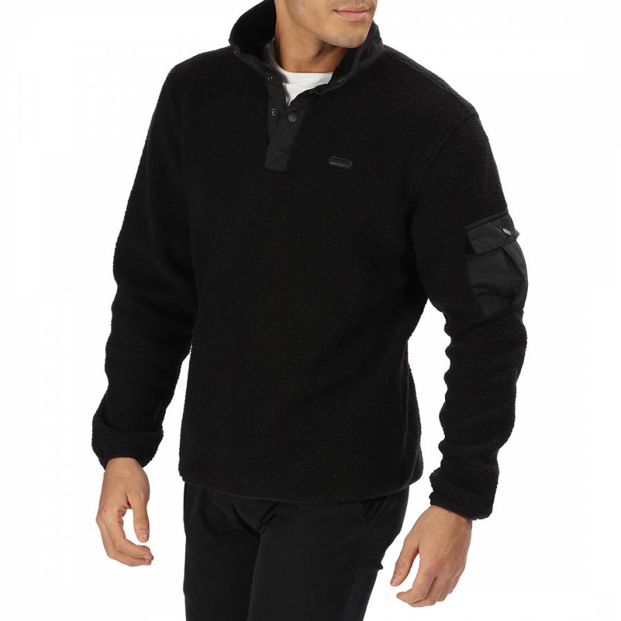 Black Cormac Fleece Sweatshirt - BrandAlley