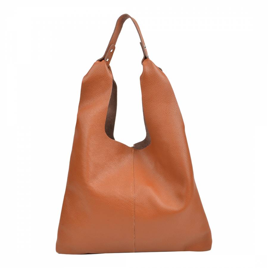 Brown Leather Hobo Bag - BrandAlley