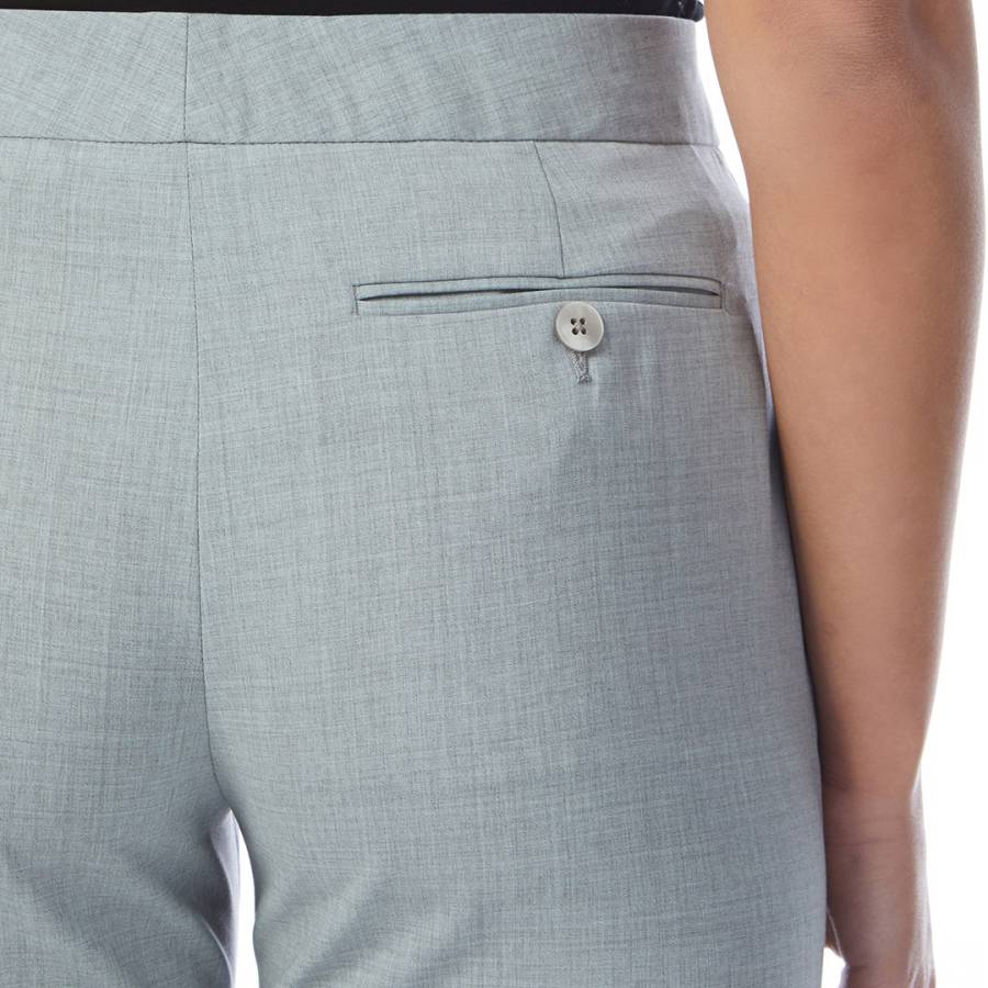 Light Blue Tapered Wool Trousers - BrandAlley