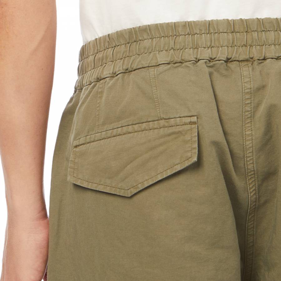 Khaki Cotton/Linen Cargo Shorts - BrandAlley