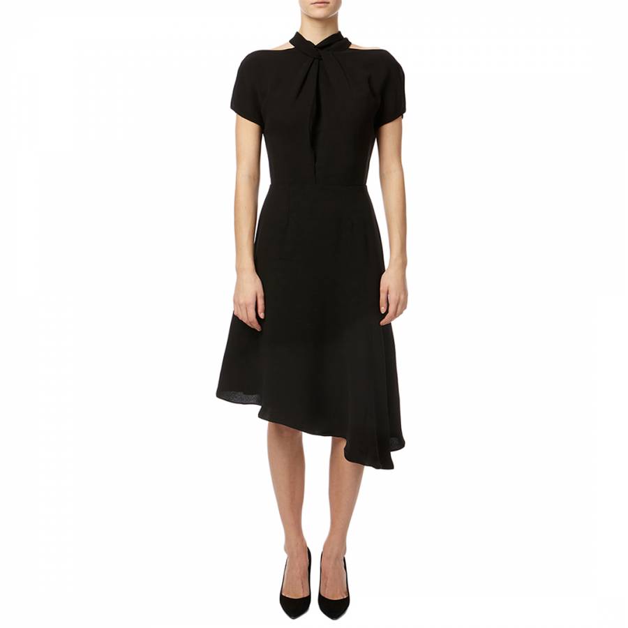 Black Zinc Asymmetric Dress - BrandAlley