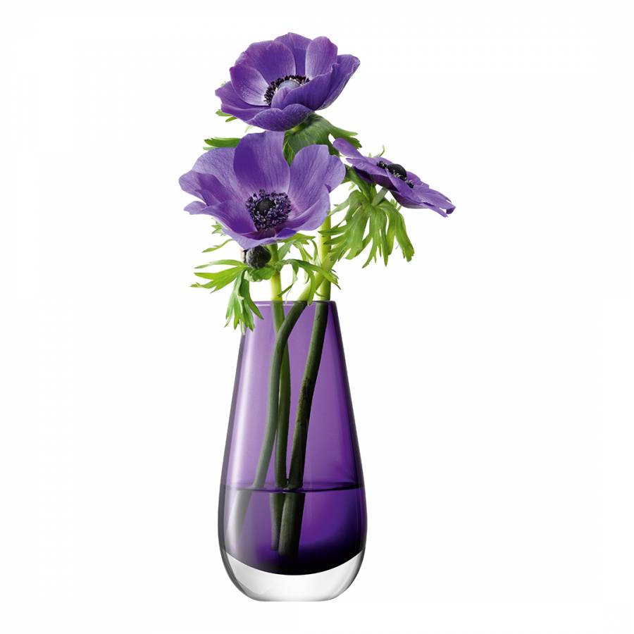 Violet Flower Colour Bud Vase H14cm - BrandAlley