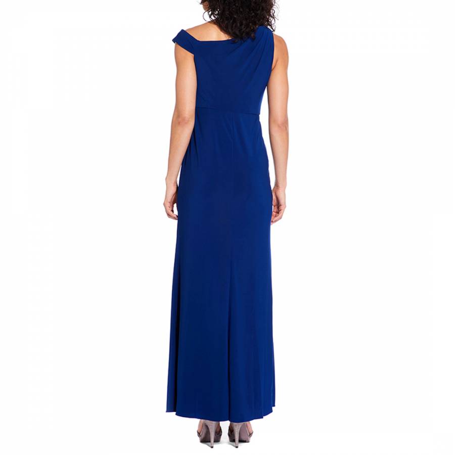 Blue Matte Jersey Dress - BrandAlley