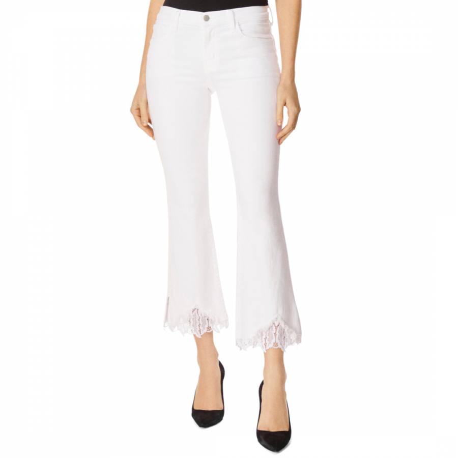 White Selena Crop Boot Stretch Jeans - BrandAlley