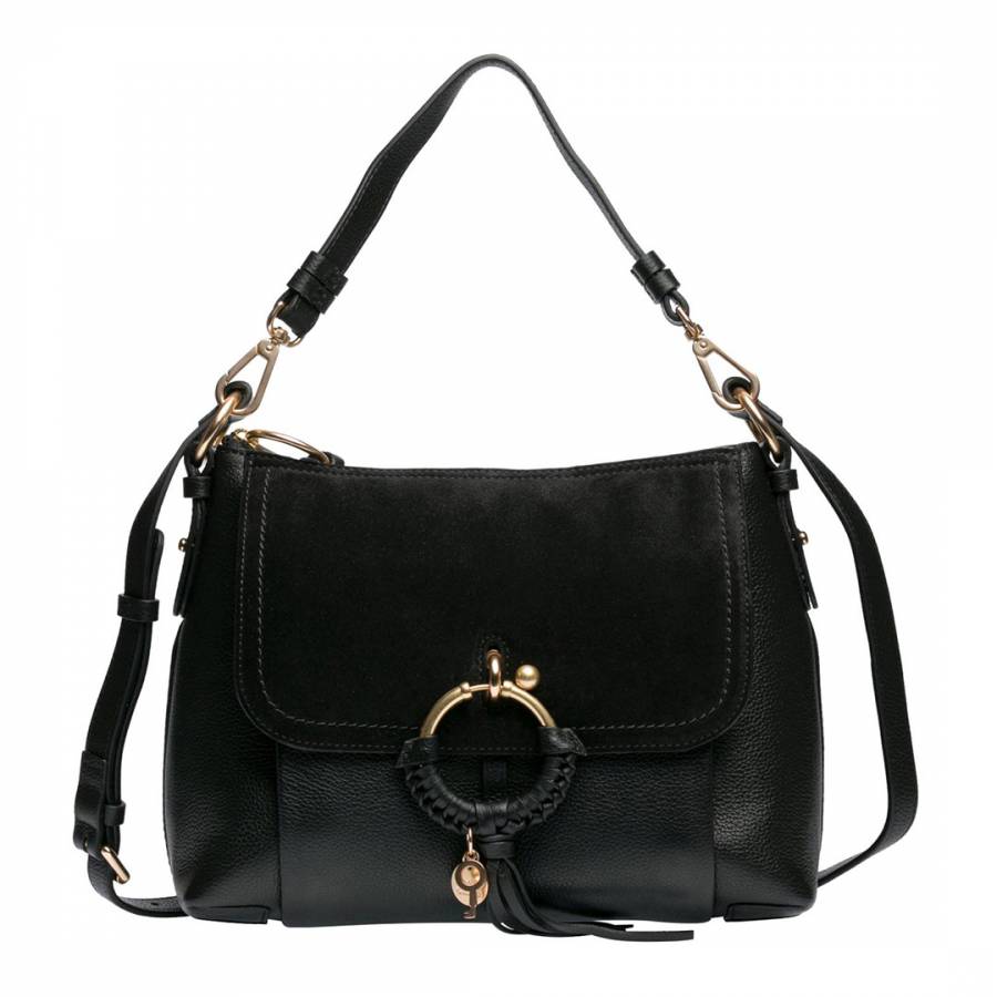 Black Chloe Leather Shoulder Bag - BrandAlley