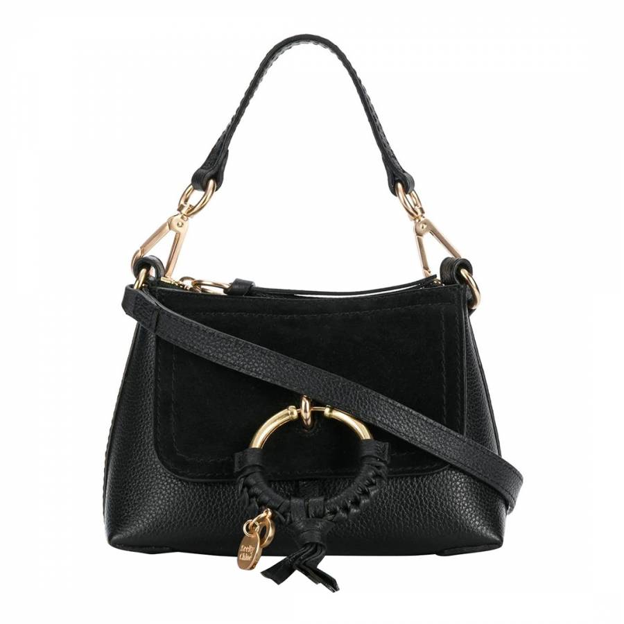 Black Chloe Leather Crossbody Bag - BrandAlley