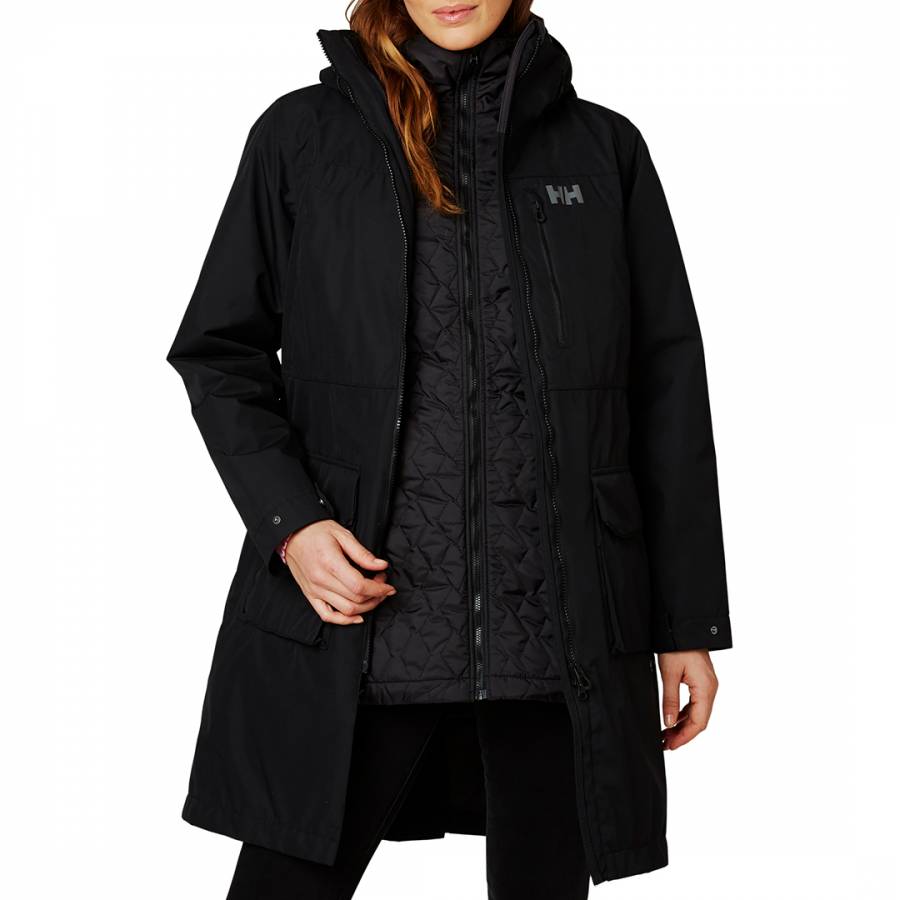 Helly Hansen Womens Rigging Hooded Insulated Waterproof Windproof Breathable Long Length Parka Coat 