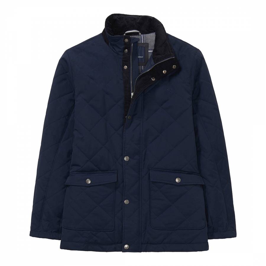 Navy Harefield Quilted Jacket - BrandAlley