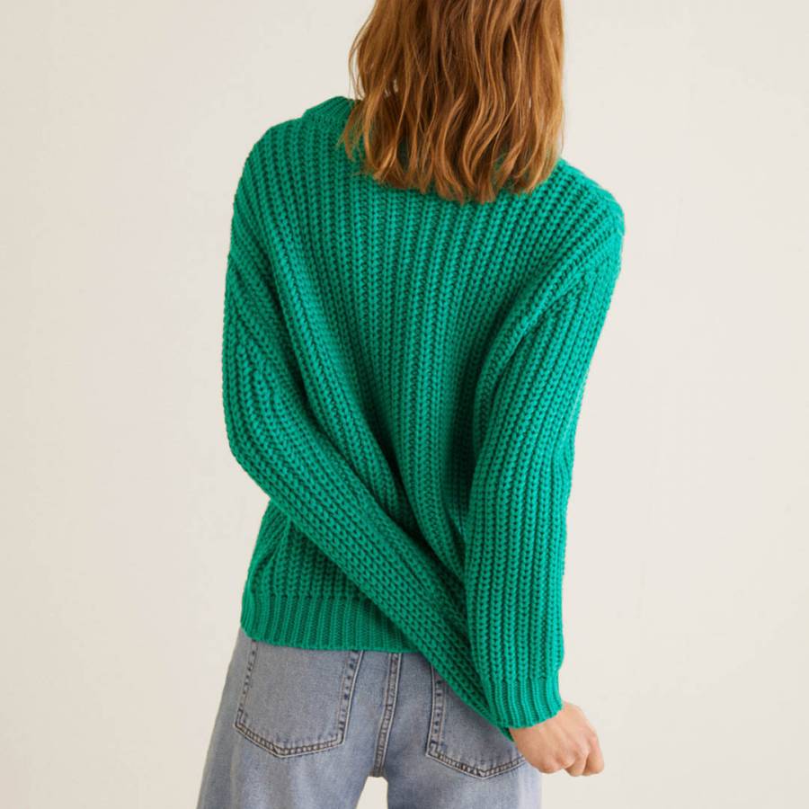 Emerald Green Chunky Knit Sweater Brandalley