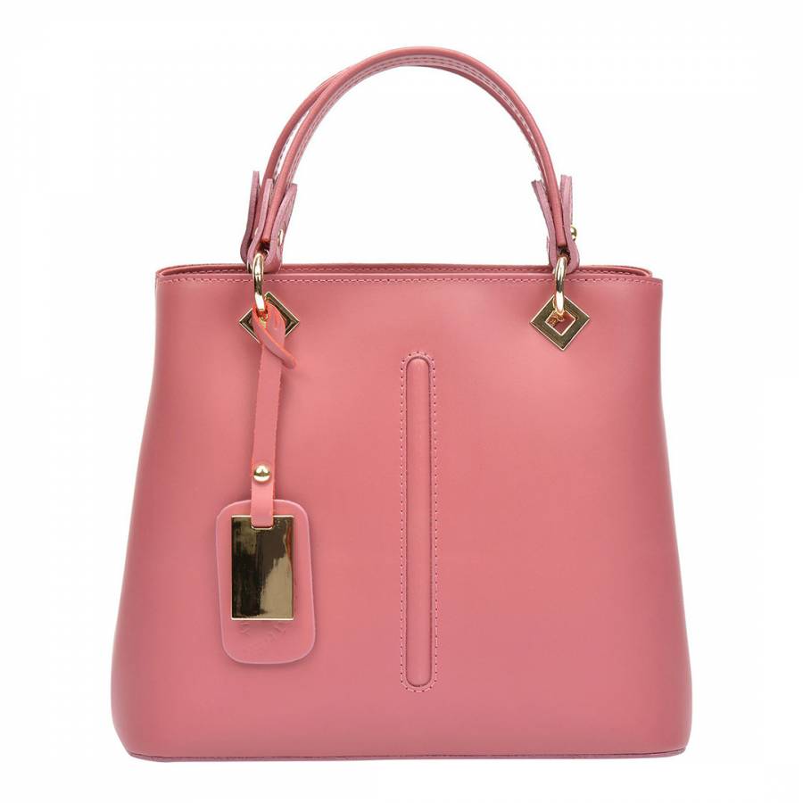 Pink Leather Top Handle Bag - BrandAlley