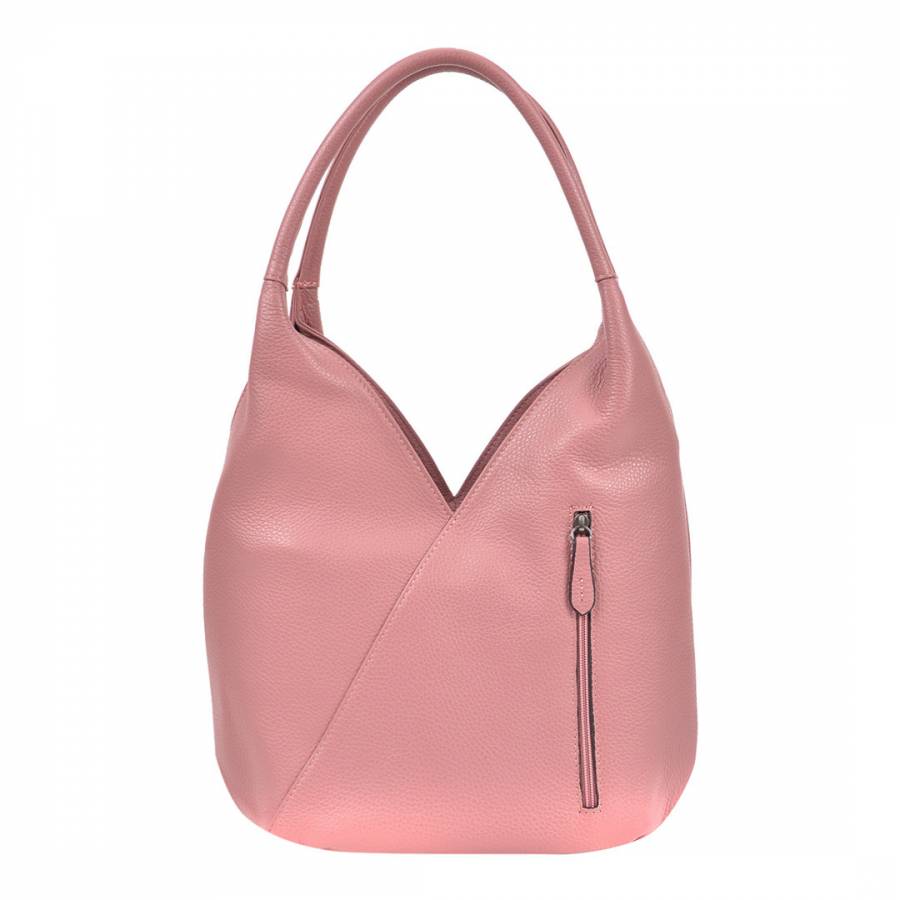 Pink Leather Hobo Bag - BrandAlley