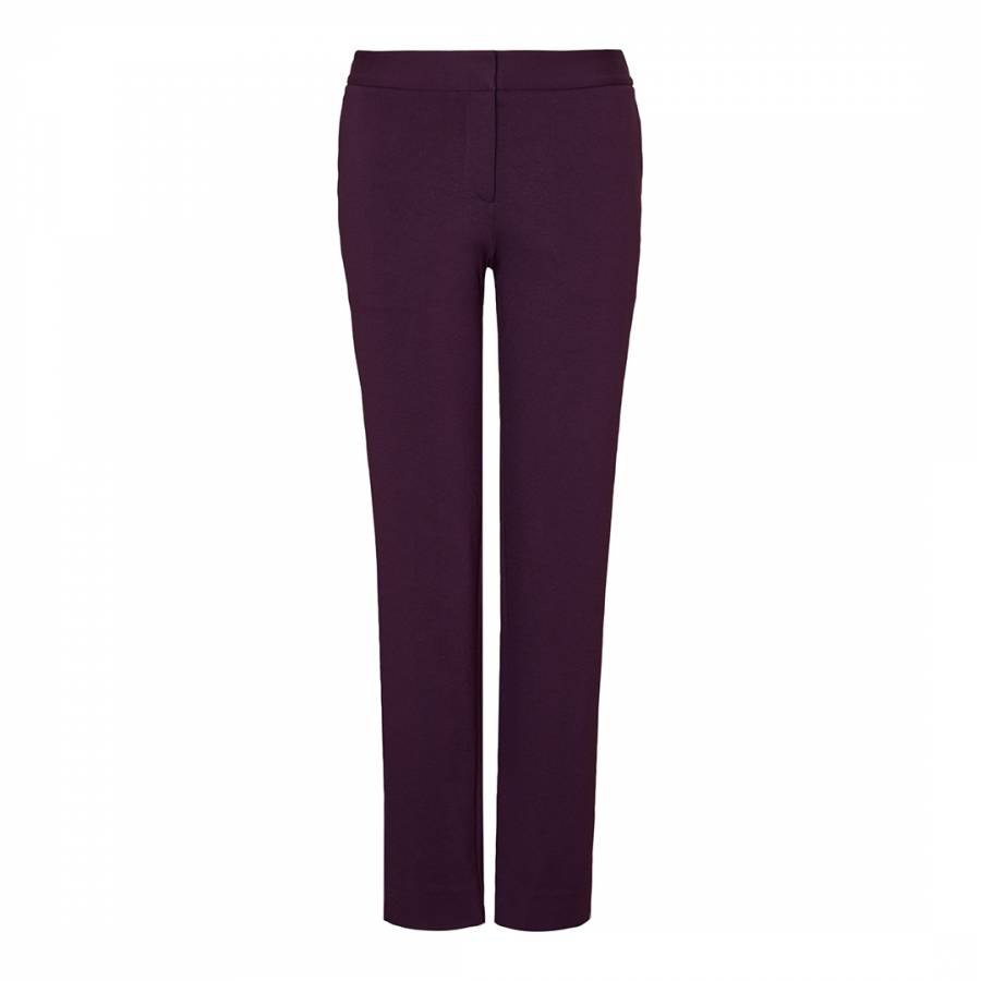 Aubergine Miracle Slim Stretch Trousers - BrandAlley