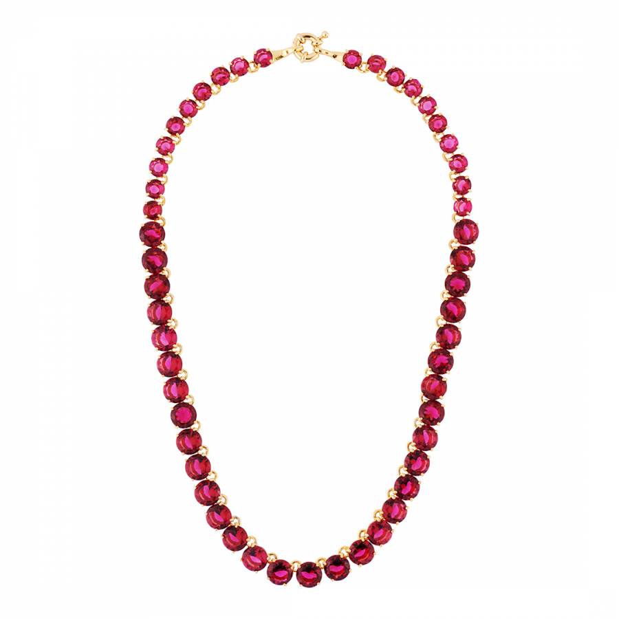Red La Diamantine Long Necklace - BrandAlley