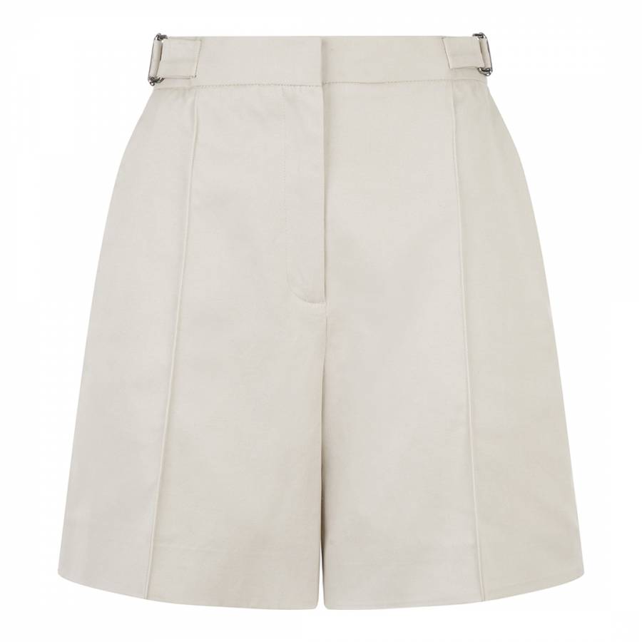 Pale Blue Tailored Cotton Stretch Shorts - BrandAlley
