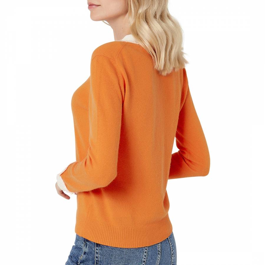 Orange Wool/Cashmere Blend Cardigan - BrandAlley