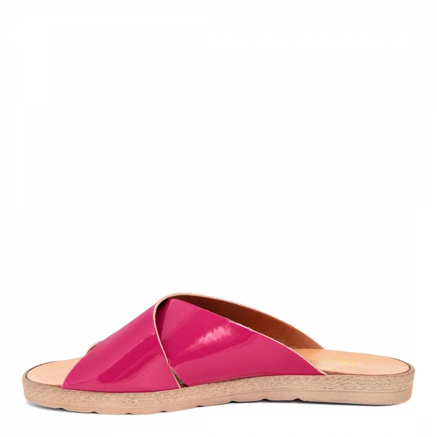 Pink Patent Flat Sandals - BrandAlley