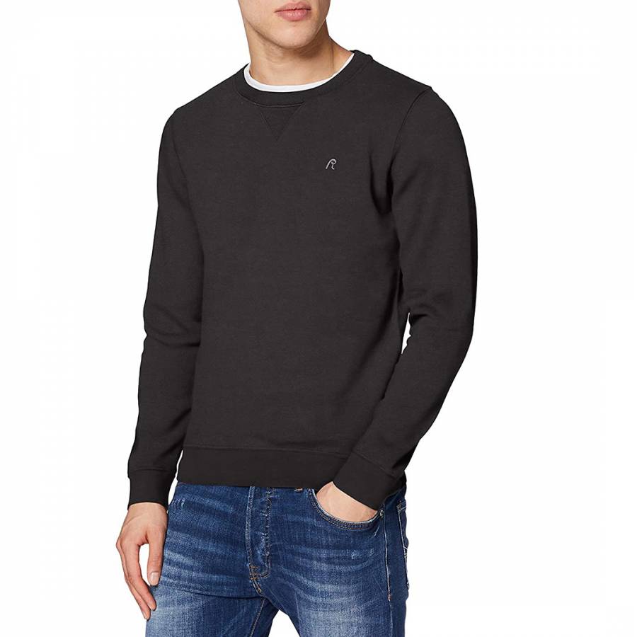 Black Basic Cotton Sweatshirt - BrandAlley