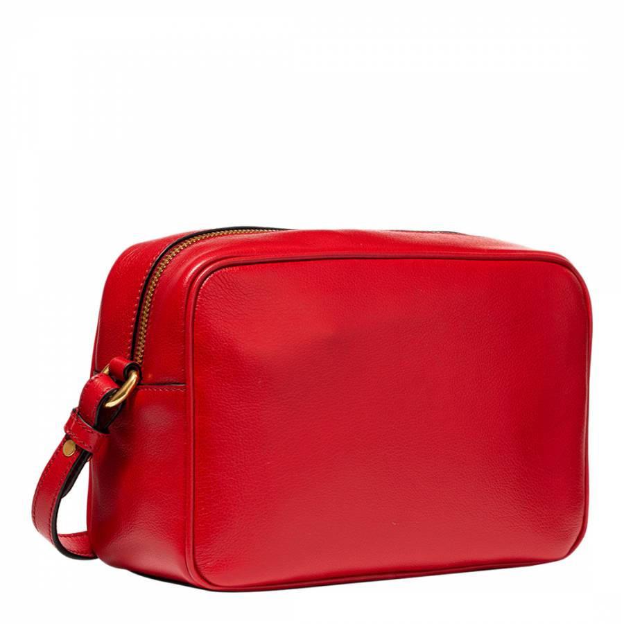 Red Prada Leather Crossbody Bag - BrandAlley