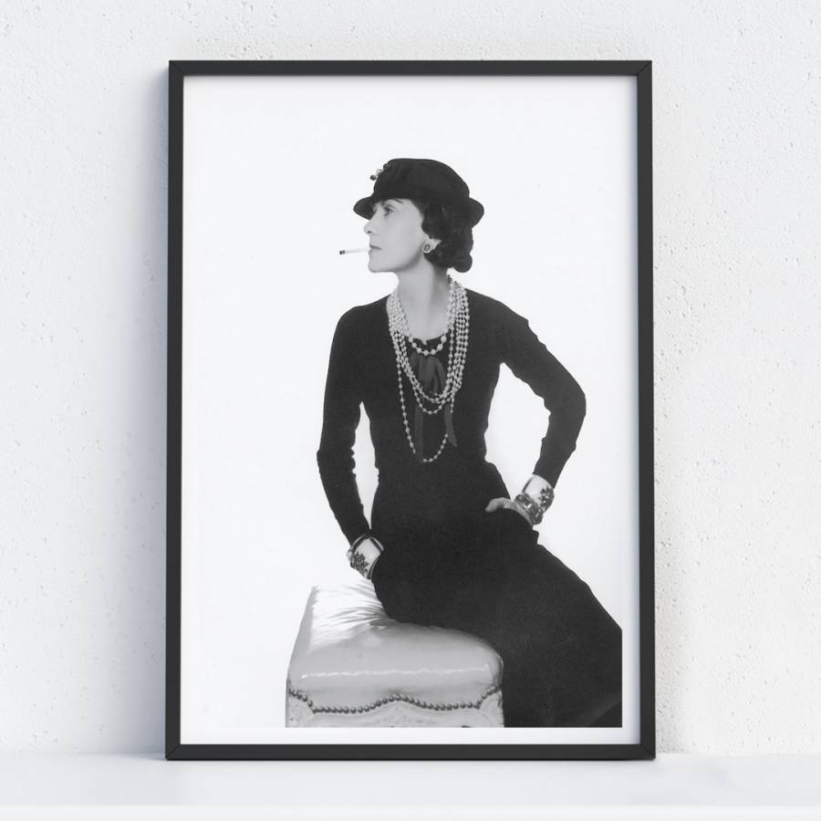 Coco Chanel 44x33cm Framed Print - BrandAlley