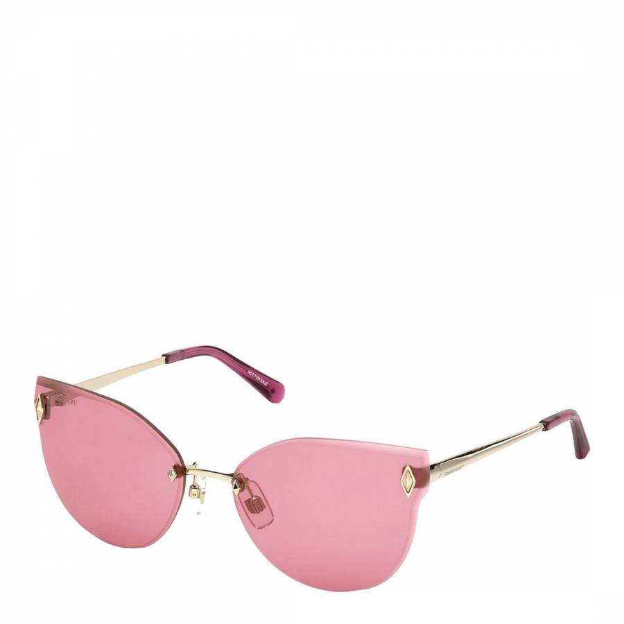 Women's Pink Swarovski Sunglasses 61mm - BrandAlley