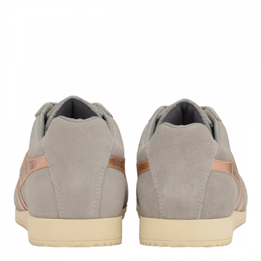 Pale Grey & Rose Gold Harrier Mirror Trainers - BrandAlley