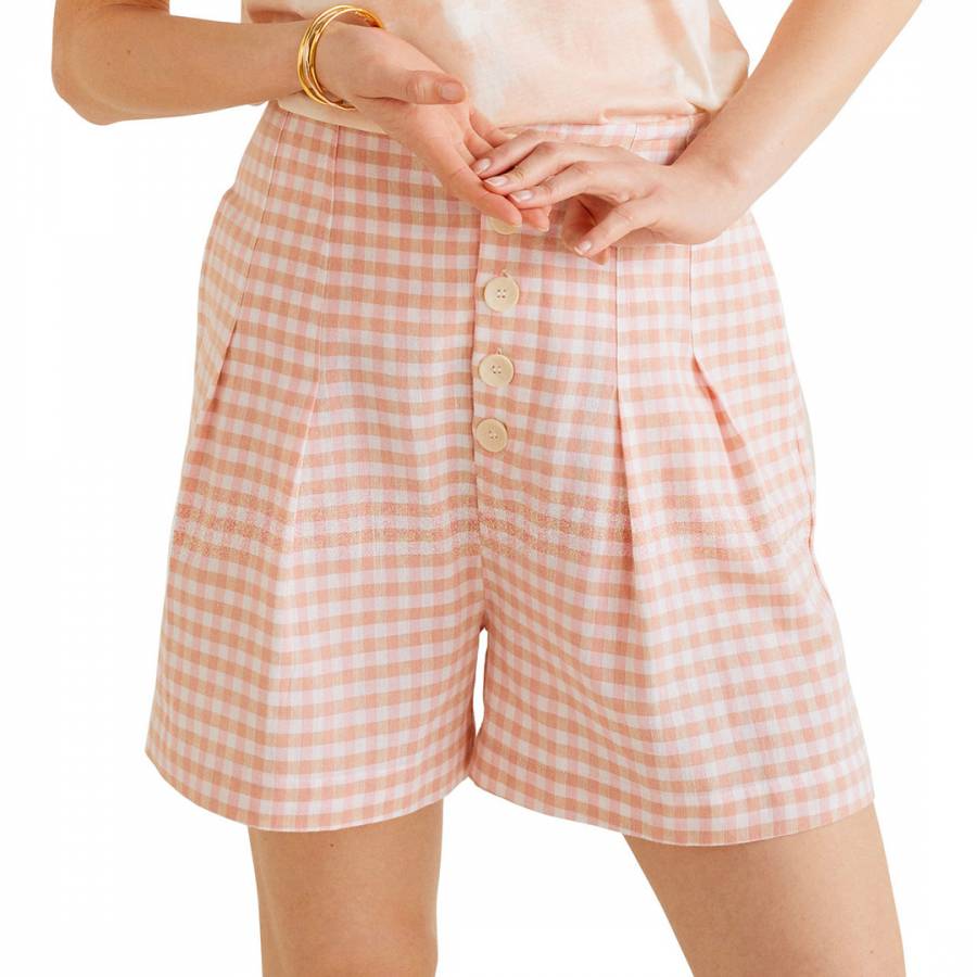 Pink Buttoned Cotton Shorts - BrandAlley